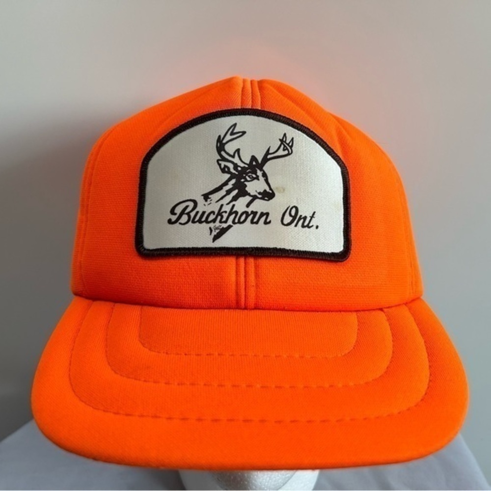 Vintage Buckhorn Ontario Orange Hunting SnapBack Hat